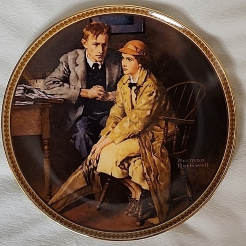 Knowles Norman Rockwells Rediscovered Women Plate Gold RARE Limited Edition
